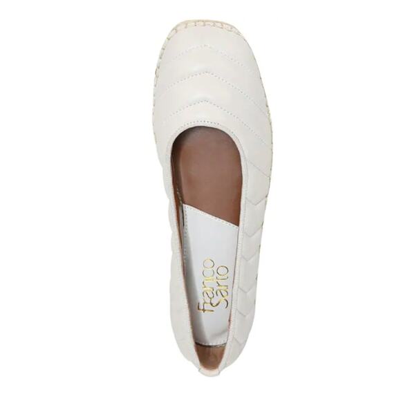 Franco Sarto Kiya Quilted Square Cream Espadrille - Picture 1 of 7